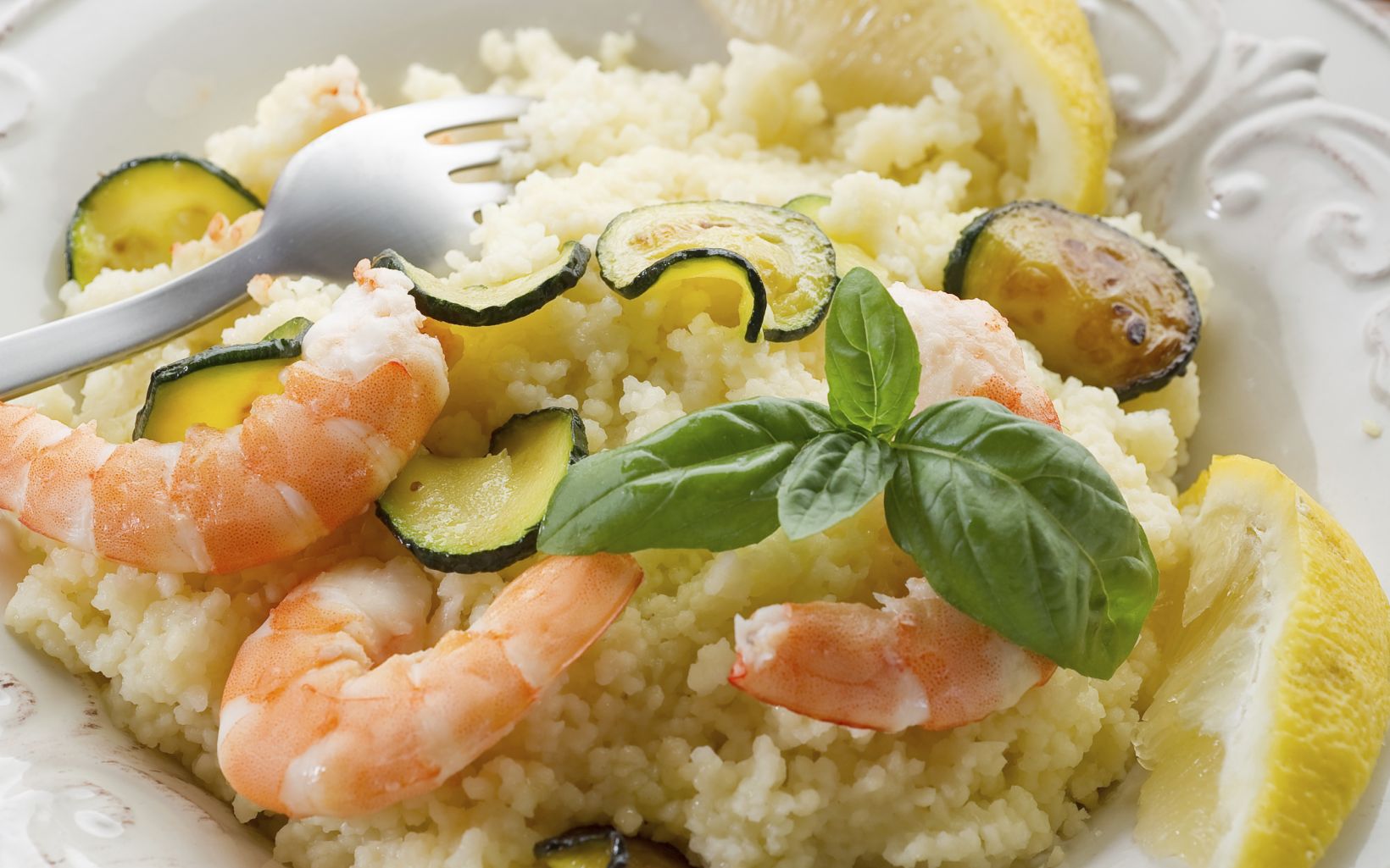 Cous Cous With Tiger Prawns Thinkstock