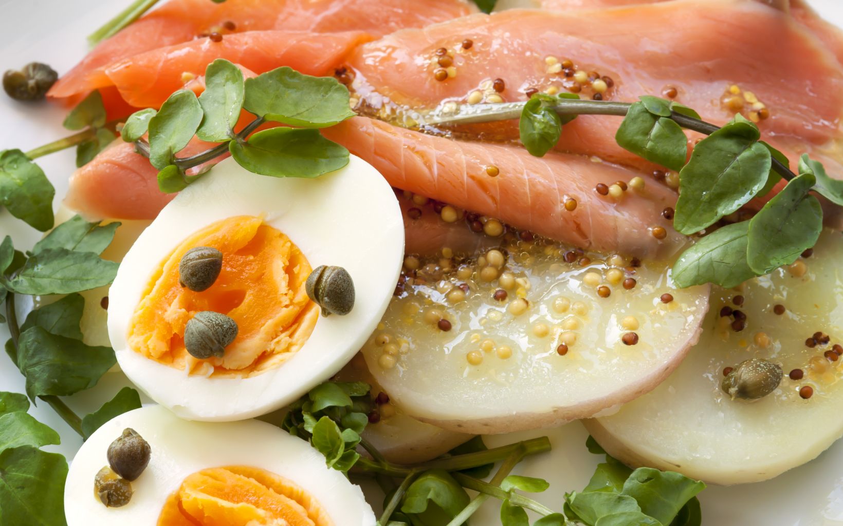 Salmon Mustard Capers Eggs Thinkstock