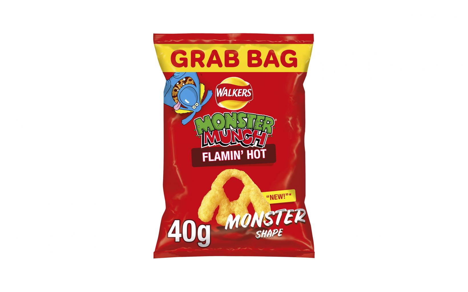 12308 Walkers Monster Munch Flamin Hot Snacks 40g T14 Dec 20 Edit