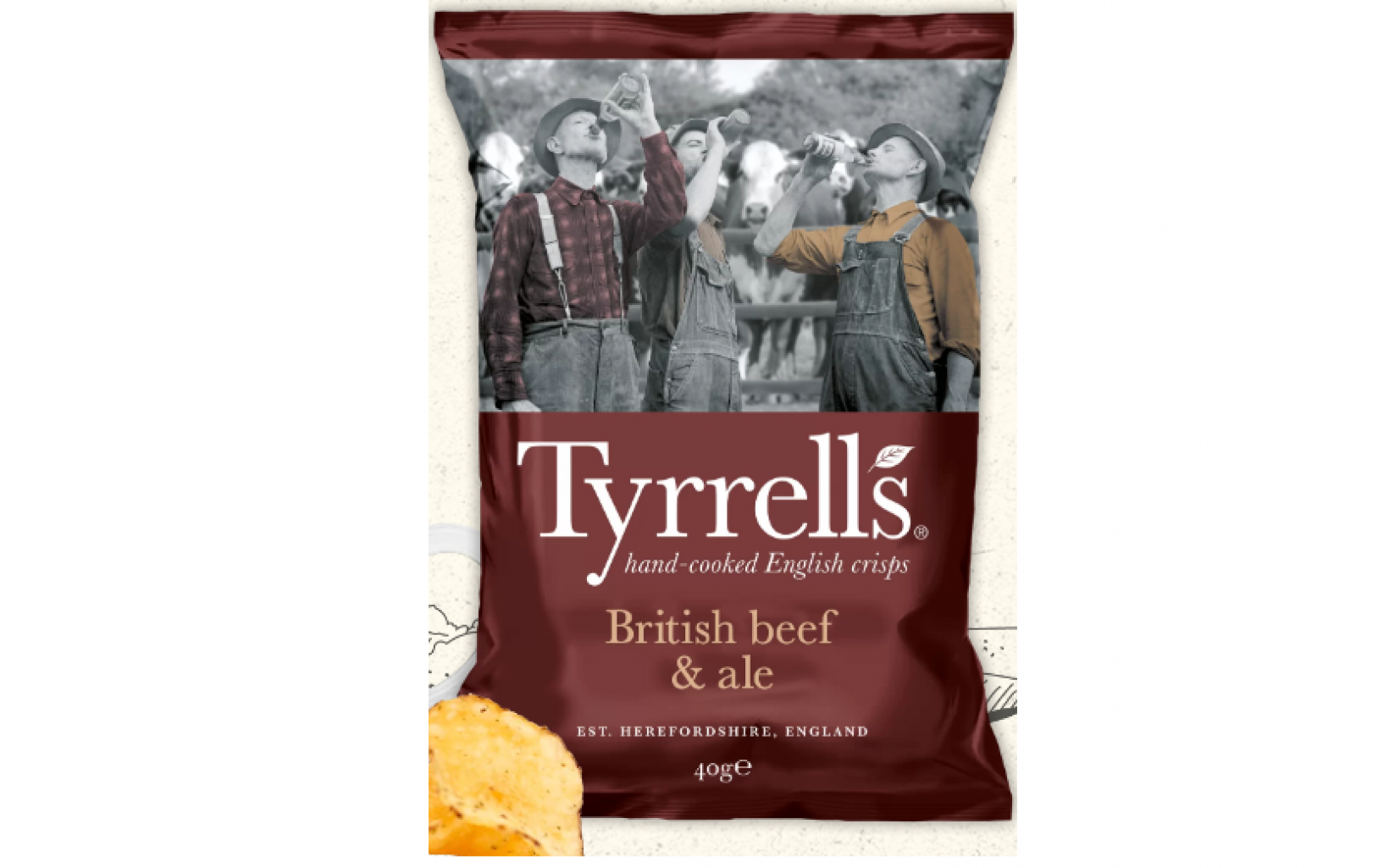 87957 Tyrrell S British Beef Ale Potato Chips